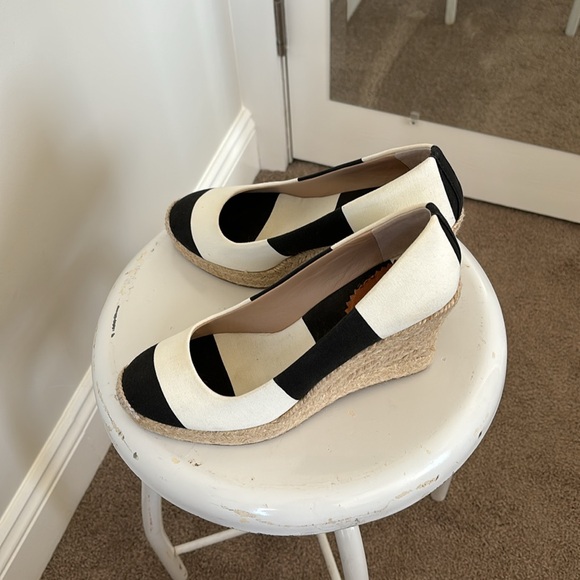 J Crew striped Seville wedge -6 1/2 - Picture 5 of 7